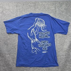 Y2K AND1 Trash Talk Shirt You Can't Hold Me Girls Job Mens 2XL Blue Basketball